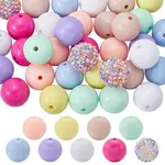 Round Resin Rhinestone & Acrylic Beads