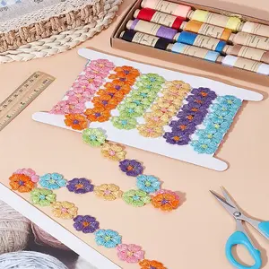 5 Yards 5 Petals Flower Polyester Lace Trims