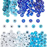 220Pcs 11 Styles Handmade Evil Eye Lampwork Beads