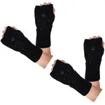 2 Pairs Acrylic Fiber Yarn Knitting Fingerless Gloves