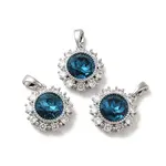 Brass Micro Pave Cubic Zirconia Pendants