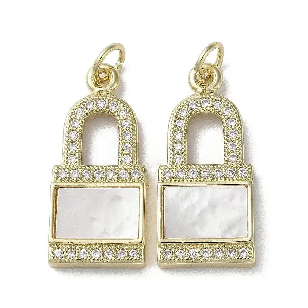 Brass Micro Pave Cubic Zirconia Pendants