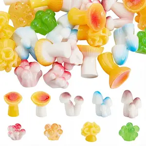 36Pcs 9 Styles Microlandscape Simulation Mushroom Pot Gardening for Doll