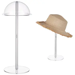 Half Round Shaped Acrylic Hat Display Stands for Hat Wig
