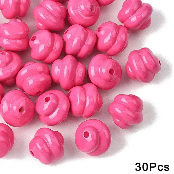 30Pcs Opaque Acrylic Beads