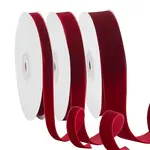 3 Rolls 3 Styles Single Face Velvet Ribbon
