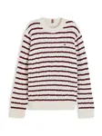 TOMMY HILFIGER Sveter 'Essential'  bordová / biela