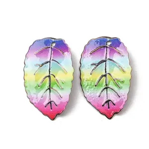 Rainbow Color Printed Iron Pendants