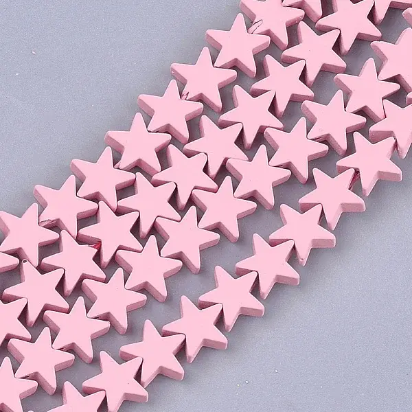 Spray Painted Non-magnetic Synthetic Hematite Beads Strands