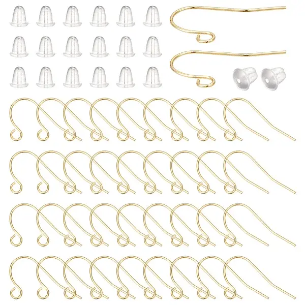 200Pcs Brass Earring Hooks
