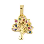 Brass Micro Pave Cubic Zirconia Pendants
