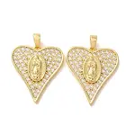 Brass Micro Pave Clear Cubic Zirconia Pendants