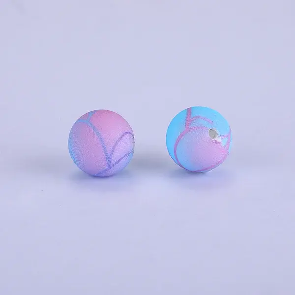 Round Food Grade Eco-Friendly Silicone Focal Beads