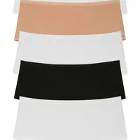 98545 Dewberry Women Panties High Waist Pack of 5-BLACK-WHITE-CAMEL