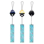 3Pcs 3 Colors Japanese Cast Iron & Ceramic Wind Chime