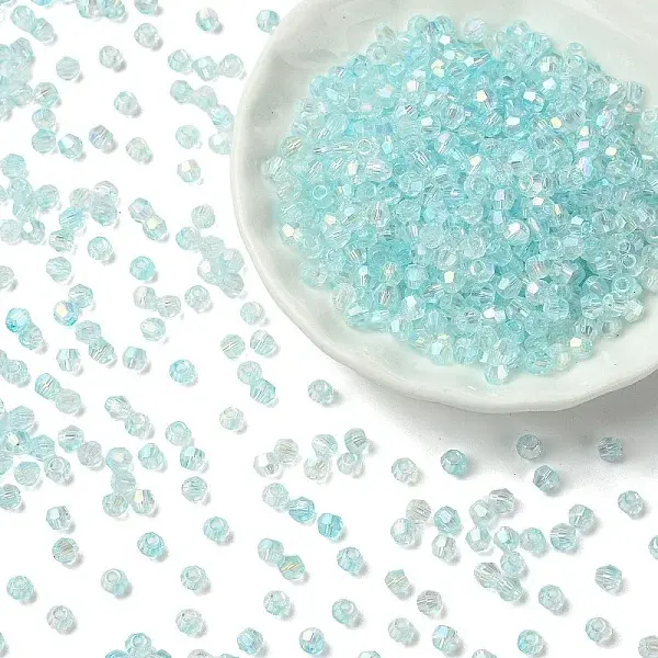 70G Transparent Spray Painted Glass Beads