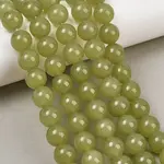Natural Dyed White Jade Beads Strands