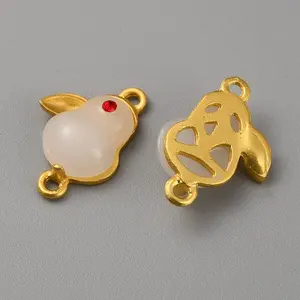 Alloy Glass Connector Charms
