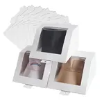Foldable Cardboard Gift Cap Storage Boxes with Clear PVC Window