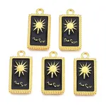 Rack Plating Golden Alloy Enamel Pendants