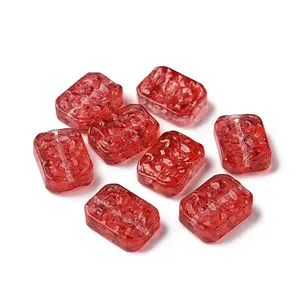 Transparent Spray Painted Glass Beads