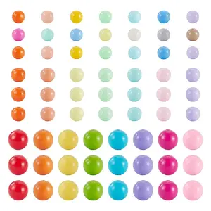 502Pcs 3 Styles Opaque Acrylic Beads