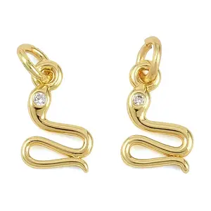 Brass Clear Cubic Zirconia Pendants