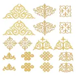 18Pcs 9 Styles Polyester Computerized Embroidery Cloth Iron on/Sew on Patches