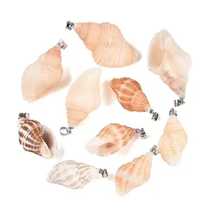 Natural Spiral Shell Pendants