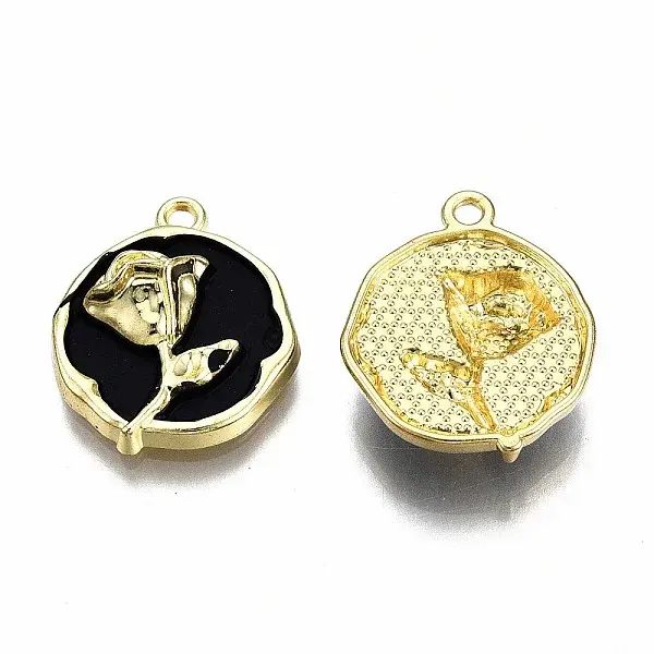 Rack Plating Alloy Enamel Pendants