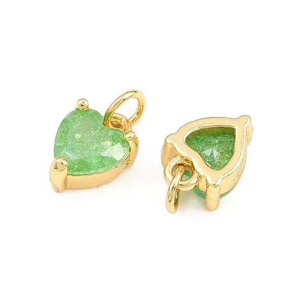 Brass Pave Cubic Zirconia Charms