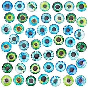1 Bag Printed Glass Cabochons