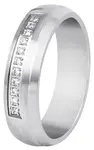 Beneto Exclusive Dámsky prsteň z ocele s kryštálmi SPD03 59 mm