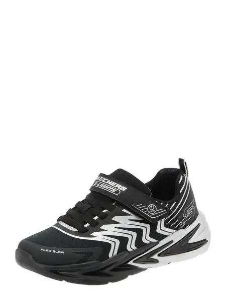 SKECHERS Tenisky 'FLEX-GLOW ULTRA'  čierna / strieborná / biela