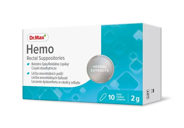 Dr. Max Hemo Rectal Suppositories rektální čípky 10 ks