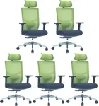 LTC 5PACK Ergonomická kancelářská židle VICTORY ERGO zelená (5 ks)