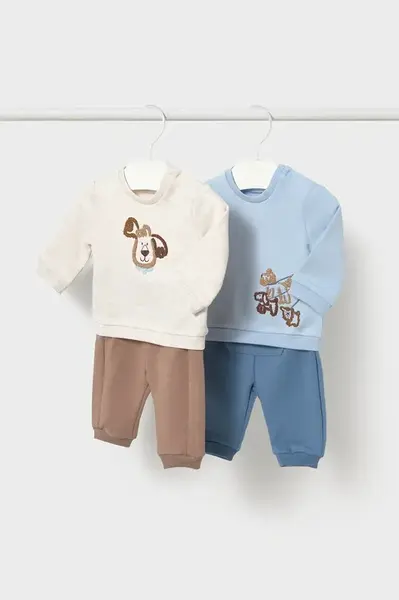Mayoral Newborn teplákový set kojenecký bavlněný s elastanem