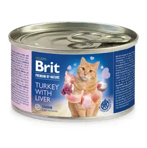 BRIT Premium by Nature Turkey with Liver konzerva pro kočky 200 g