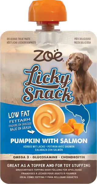 Lízací pamlsek Zoë Licky Snack s dýní a lososem 85 g