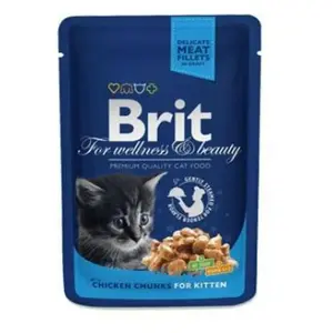 BRIT Premium Cat kapsa Chicken Chunks for Kitten 100 g