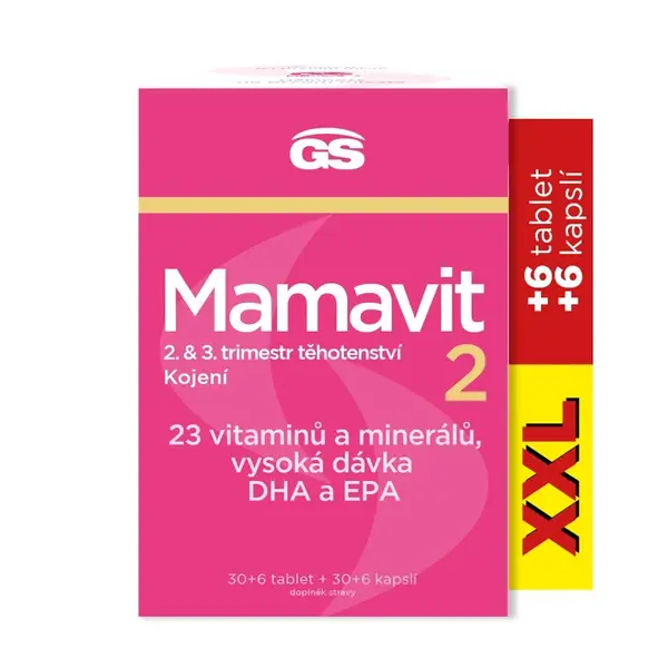 GS Mamavit 2 Těhotenství a kojení XXL 36 tablet + 36 kapslí