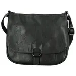Trendy dámská koženková crossbody kabelka Gertha, černá