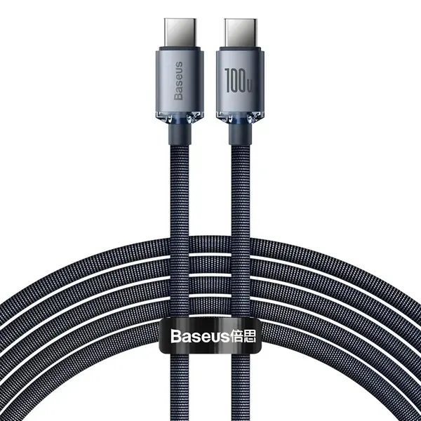 Dátový kábel USB-C – USB-C 100W - 2m - Čierna H25166