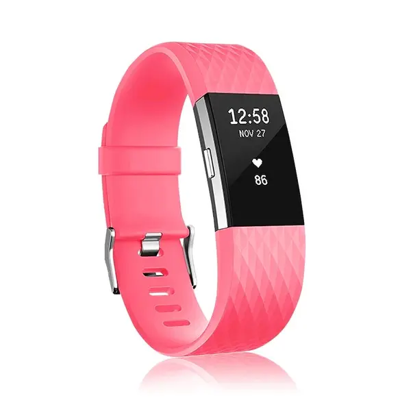 BStrap Silicone Diamond (Large) remienok na Fitbit Charge 2, dark pink