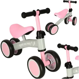 Odrážadlo Trike Fix Tiny 3v1 – ružovo-sivé, 4 kolesá (2+)