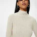 Koton Basic Knitwear Turtleneck Sweater Long Sleeve Textured