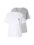 Calvin Klein Jeans Tričko  sivá melírovaná / biela