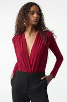 Trendyol Claret Red Stone Knitted Bodysuit