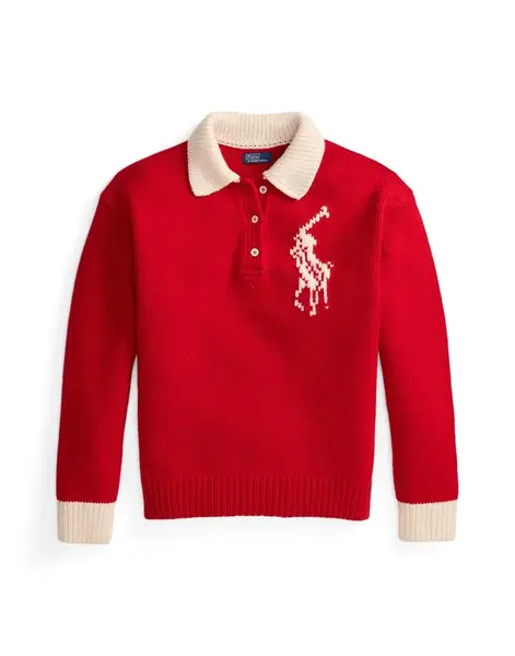 Polo Ralph Lauren Sveter  červená / biela