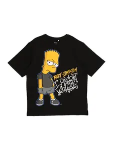 NAME IT Tričko 'NKMJUDA SIMPSONS'  žltá / sivá / čierna
